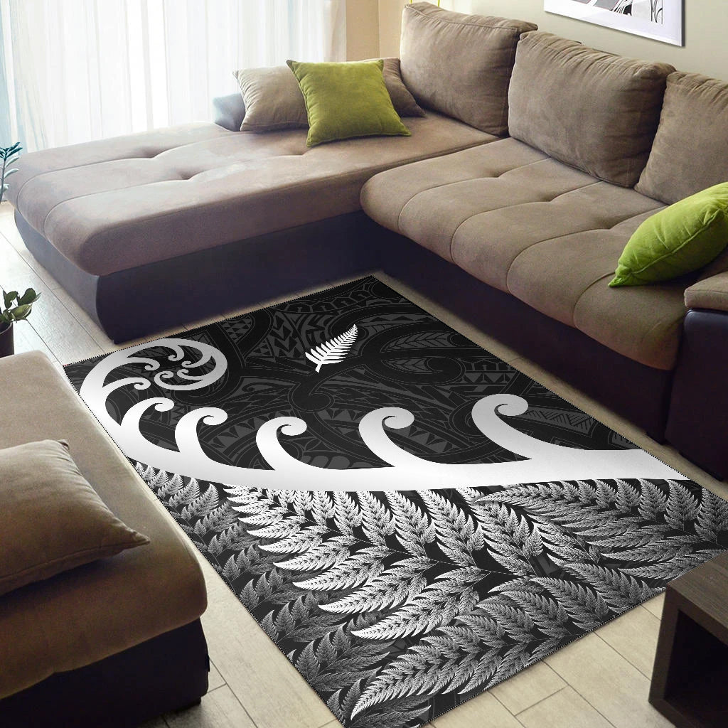 new-zealand-rugby-maori-area-rug-silver-fern-koru-vibes-black