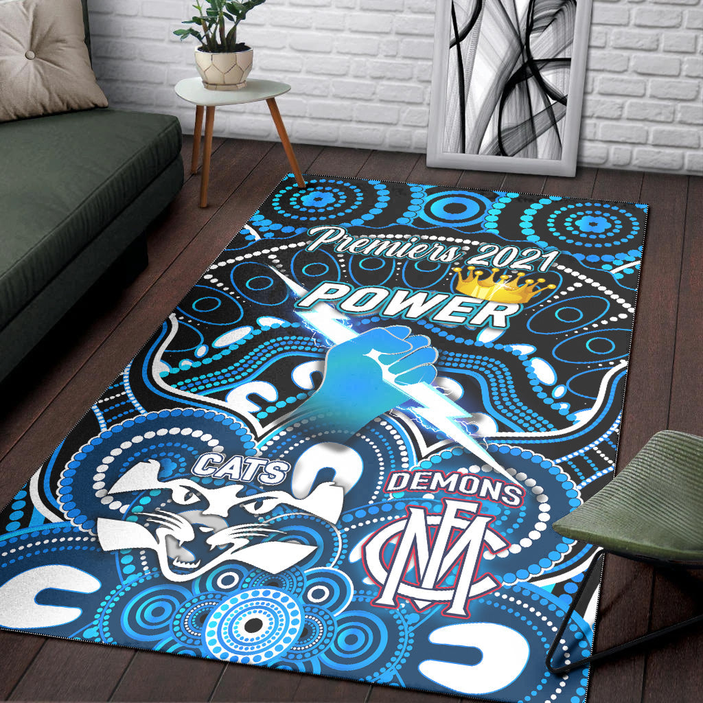 port-adelaide-power-indigenous-area-rug-football-2021-premiers-the-king