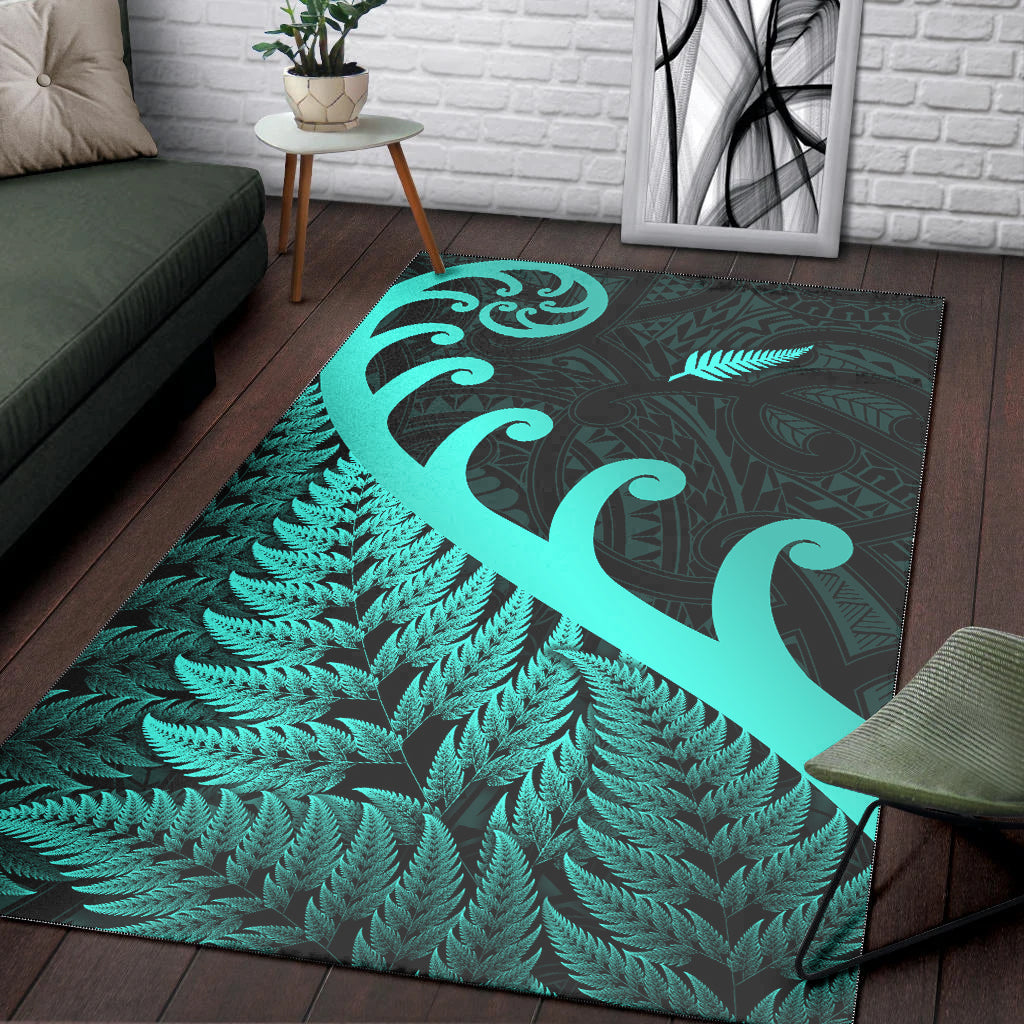 new-zealand-rugby-maori-area-rug-silver-fern-koru-vibes-turquoise