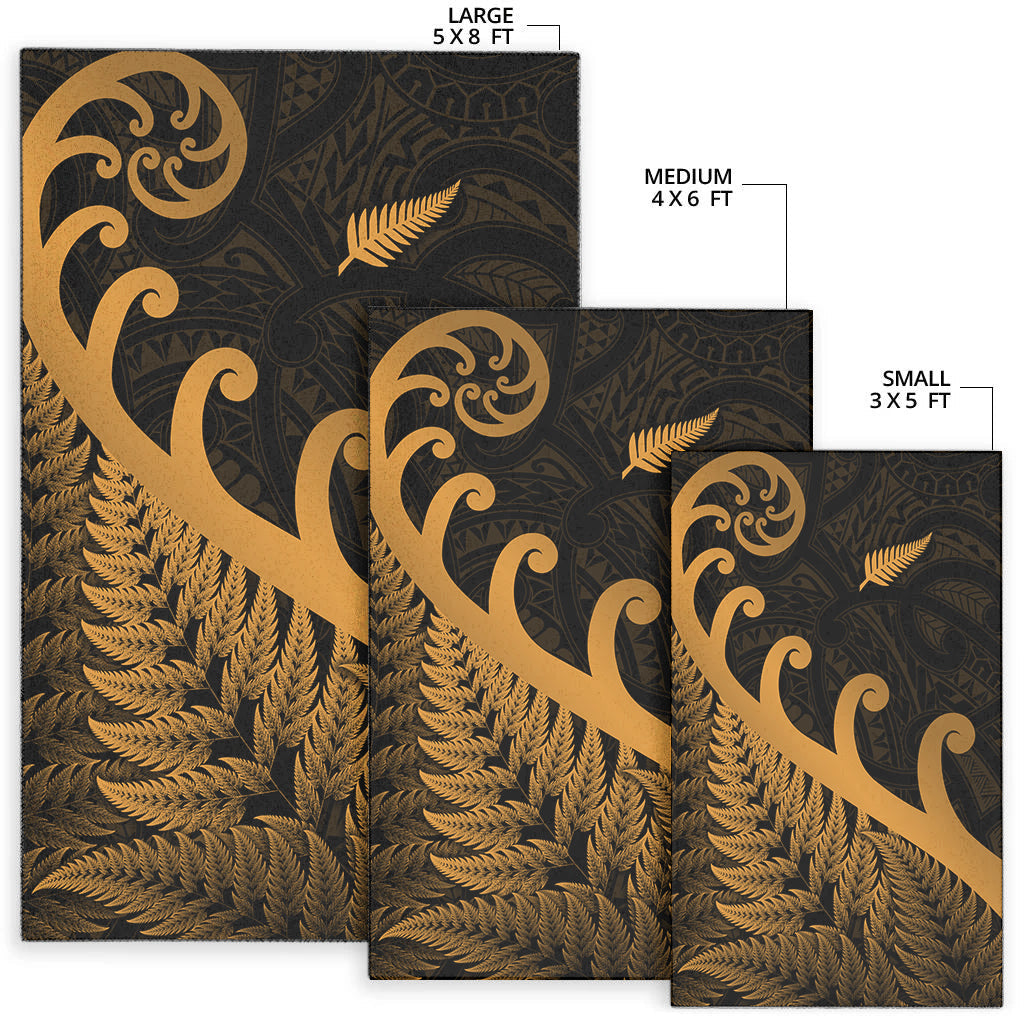 new-zealand-rugby-maori-area-rug-silver-fern-koru-vibes-gold