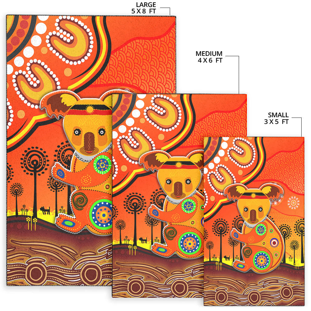 aboriginal-art-koala-area-rug-indigenous-unique-vibes-orange