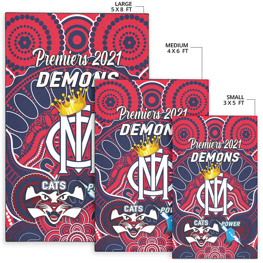 melbourne-demons-indigenous-area-rug-football-2021-premiers-the-king