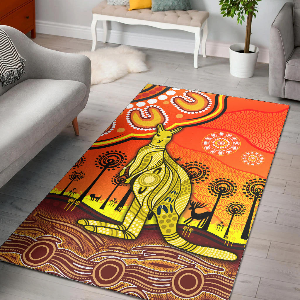 aboriginal-art-kangaroo-area-rug-indigenous-unique-vibes-orange