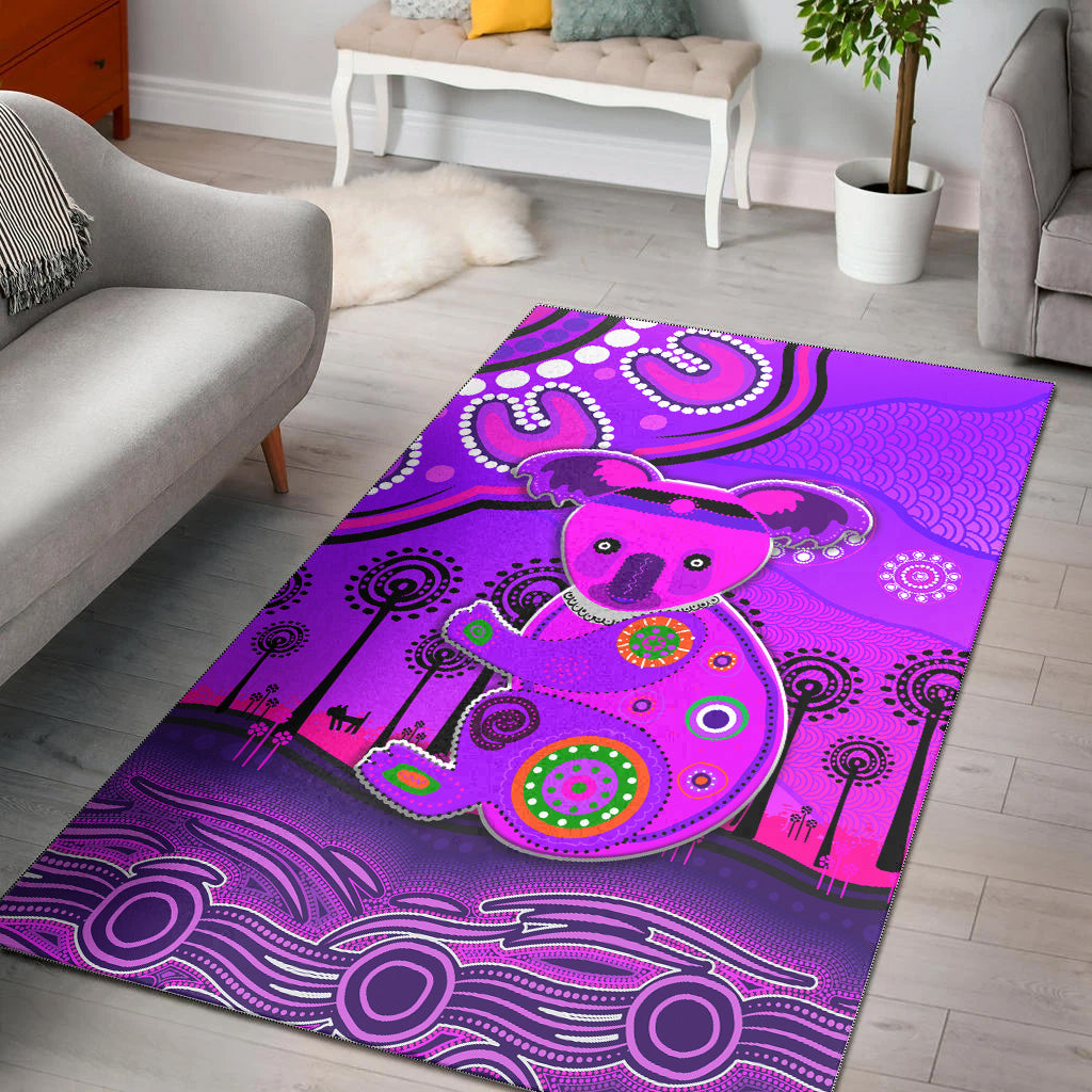 aboriginal-art-koala-area-rug-indigenous-unique-vibes-purple