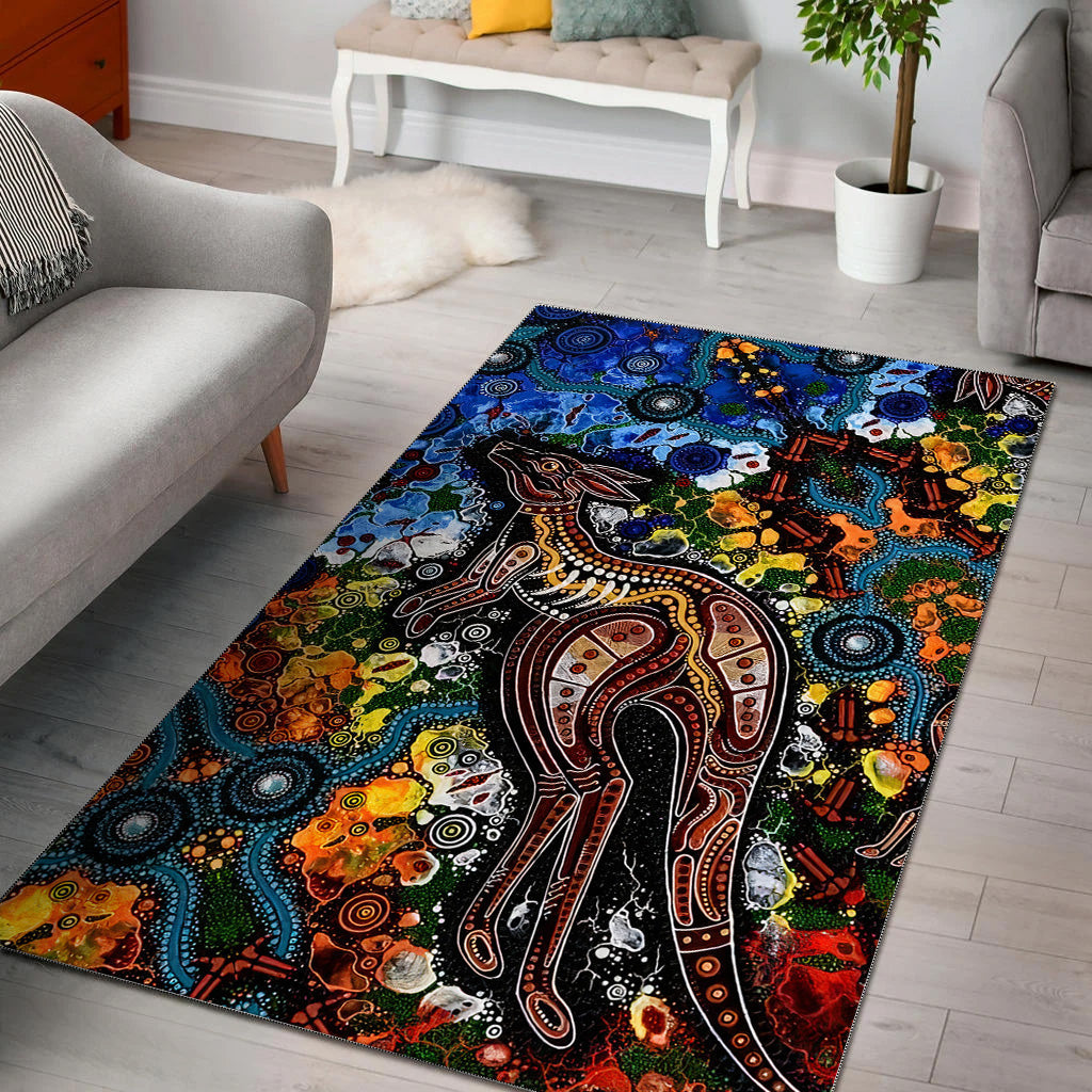 kangaroos-indigenous-area-rug-australia