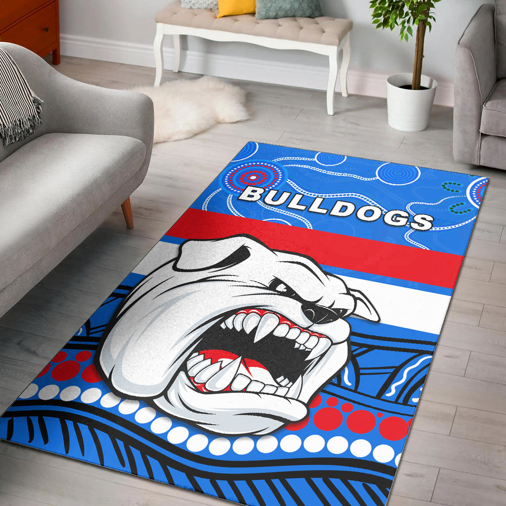 bulldogs-indigenous-area-rug-shirt-western-football-lt13