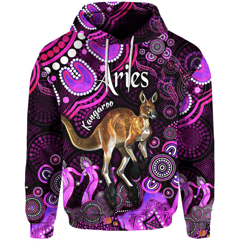 custom-personalised-australian-astrology-zip-up-and-pullover-hoodie-aries-kangaroo-zodiac-aboriginal-vibes-pink