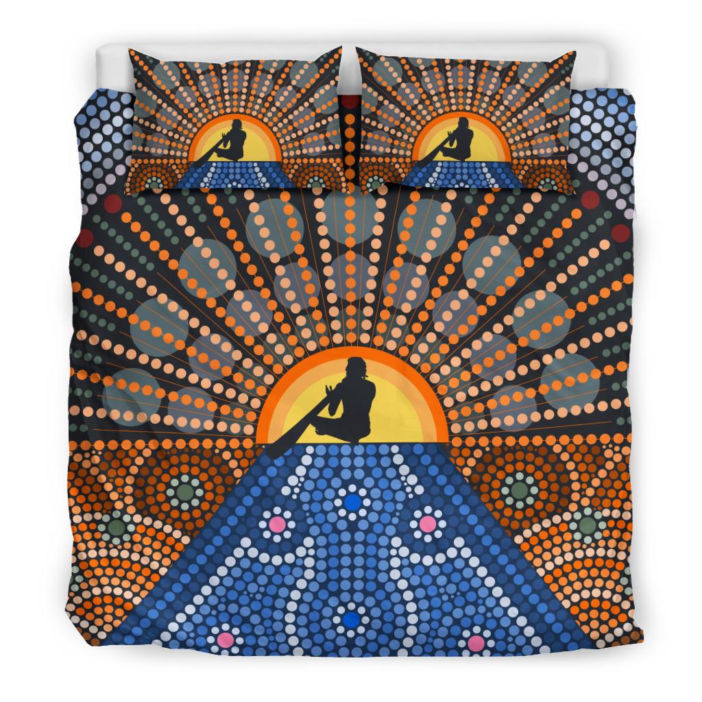 aboriginal-bedding-sets-didgeridoo-australia-sun-dot-painting