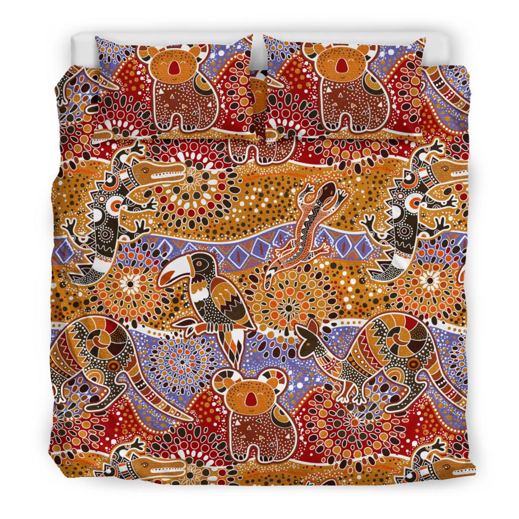 aboriginal-bedding-sets-kangaroo-kookaburra-koala-patterns-ver01