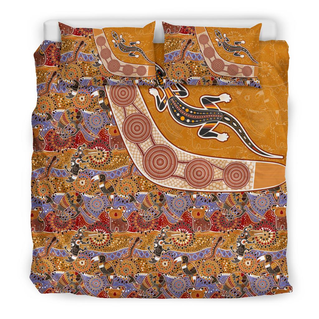 aboriginal-bedding-sets-lizard-patterns-boomerang-crocodile-kangaroo