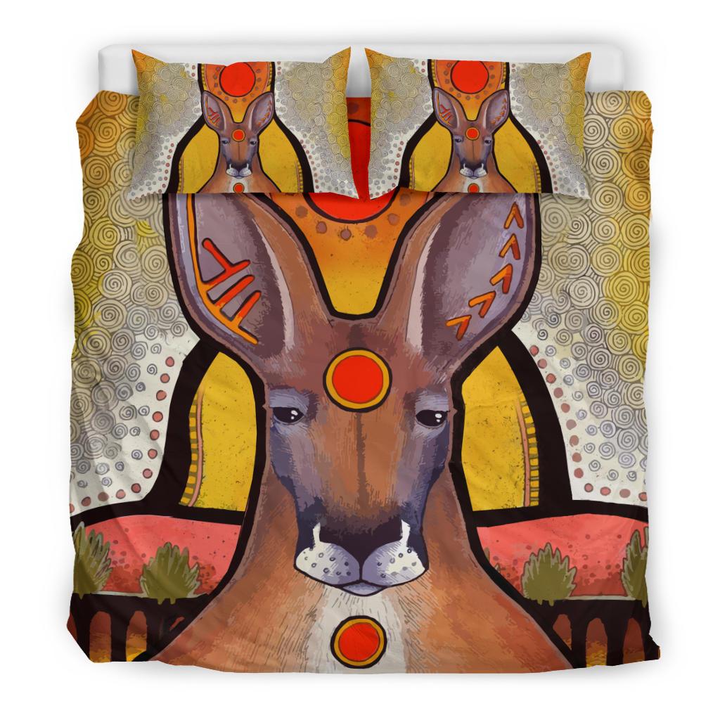 kangaroo-bedding-sets-aboriginal-patterns-sun-drawing-painting