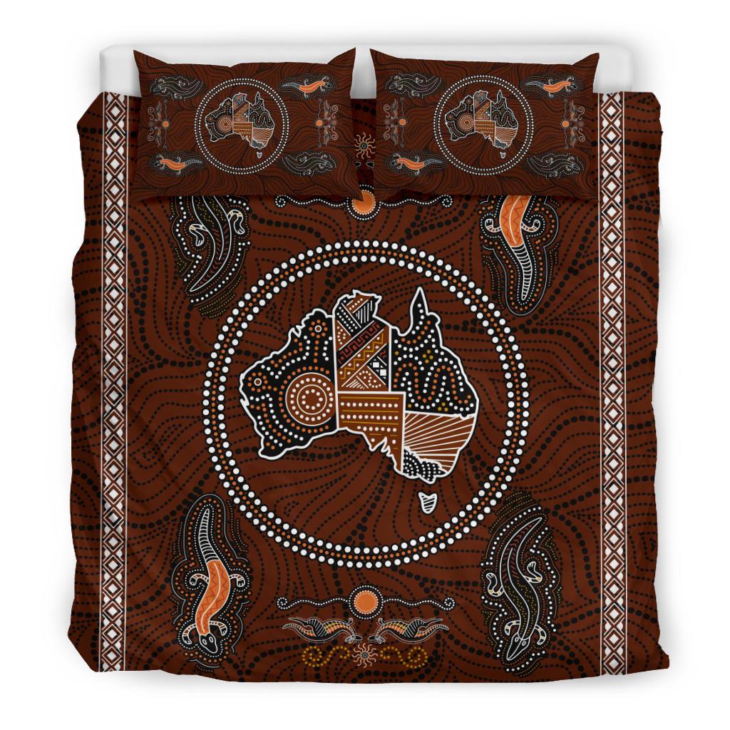 aboriginal-bedding-sets-australia-map-dot-painting-lizard-patterns