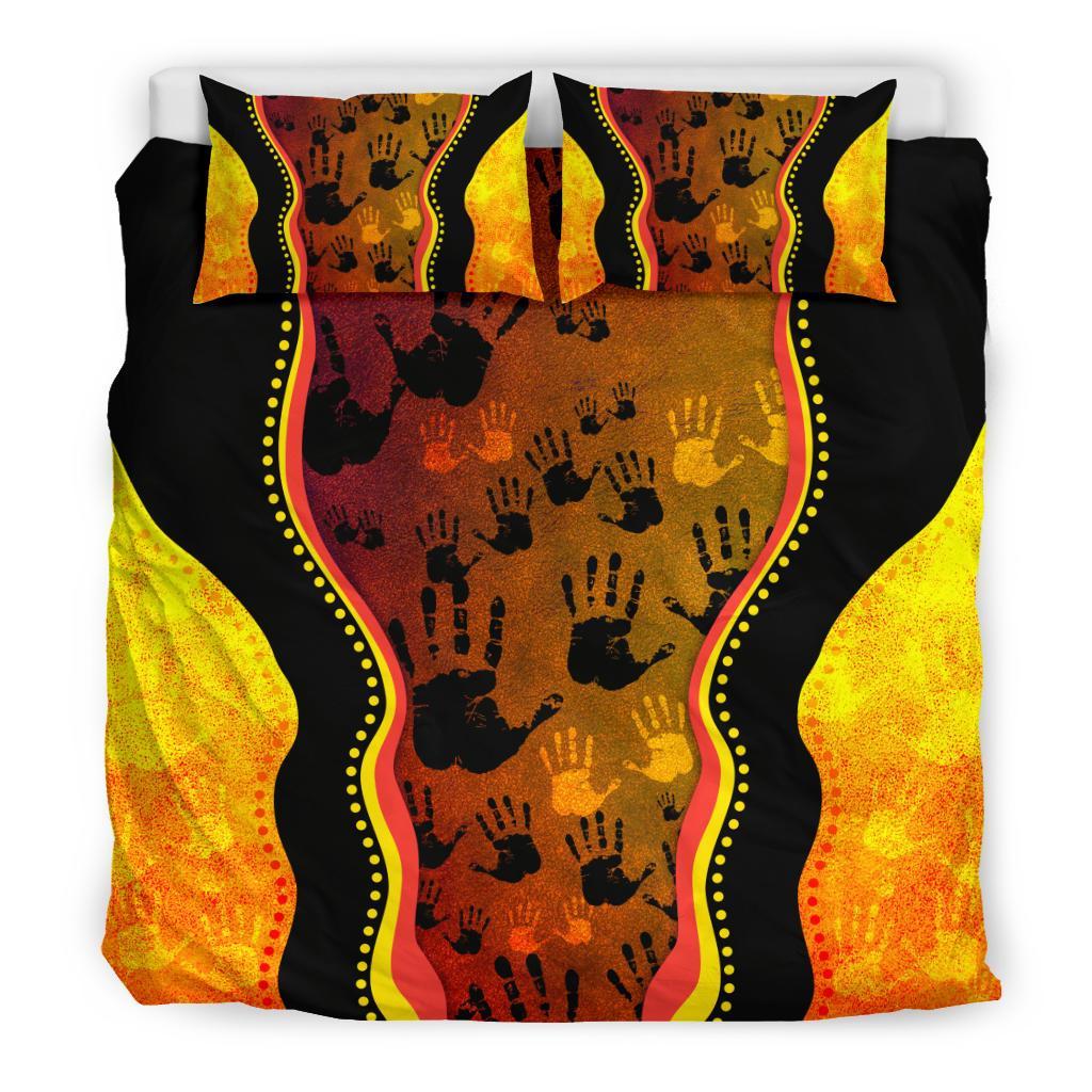 bedding-sets-aboriginal-rock-painting-hand-art-golden-style