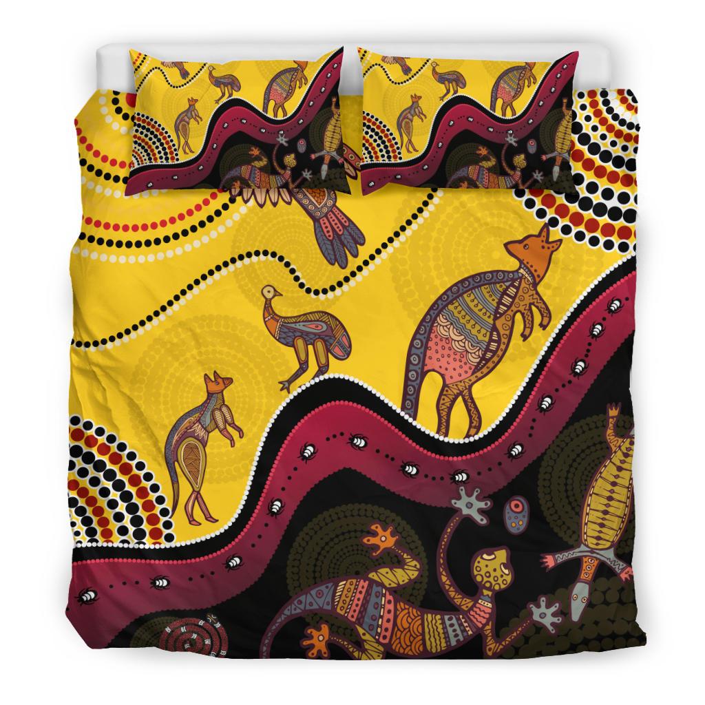 aboriginal-bedding-set-indigenous-animals-life-art