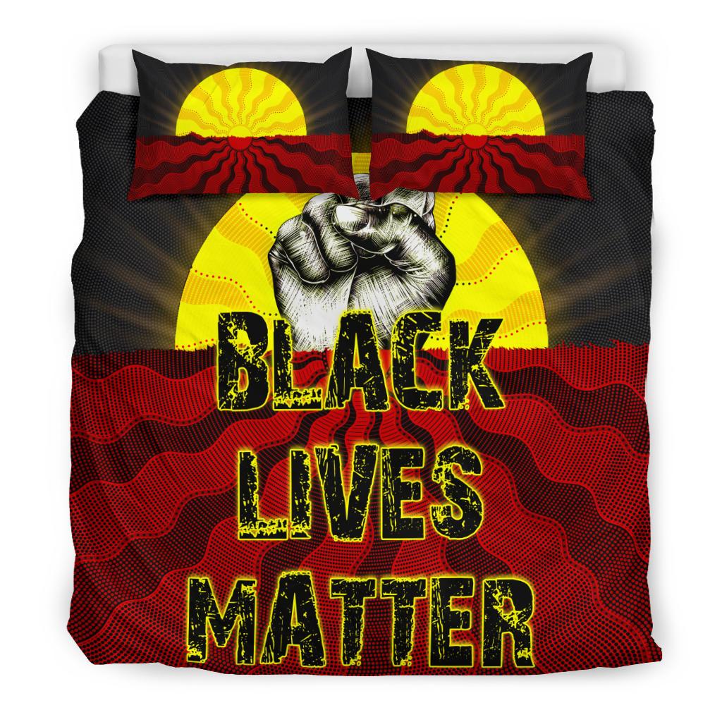 bedding-set-aboriginal-black-lives-matter-sun-dot-painting