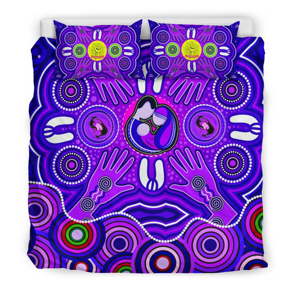 bedding-set-aboriginal-family-with-dot-painting-art-1