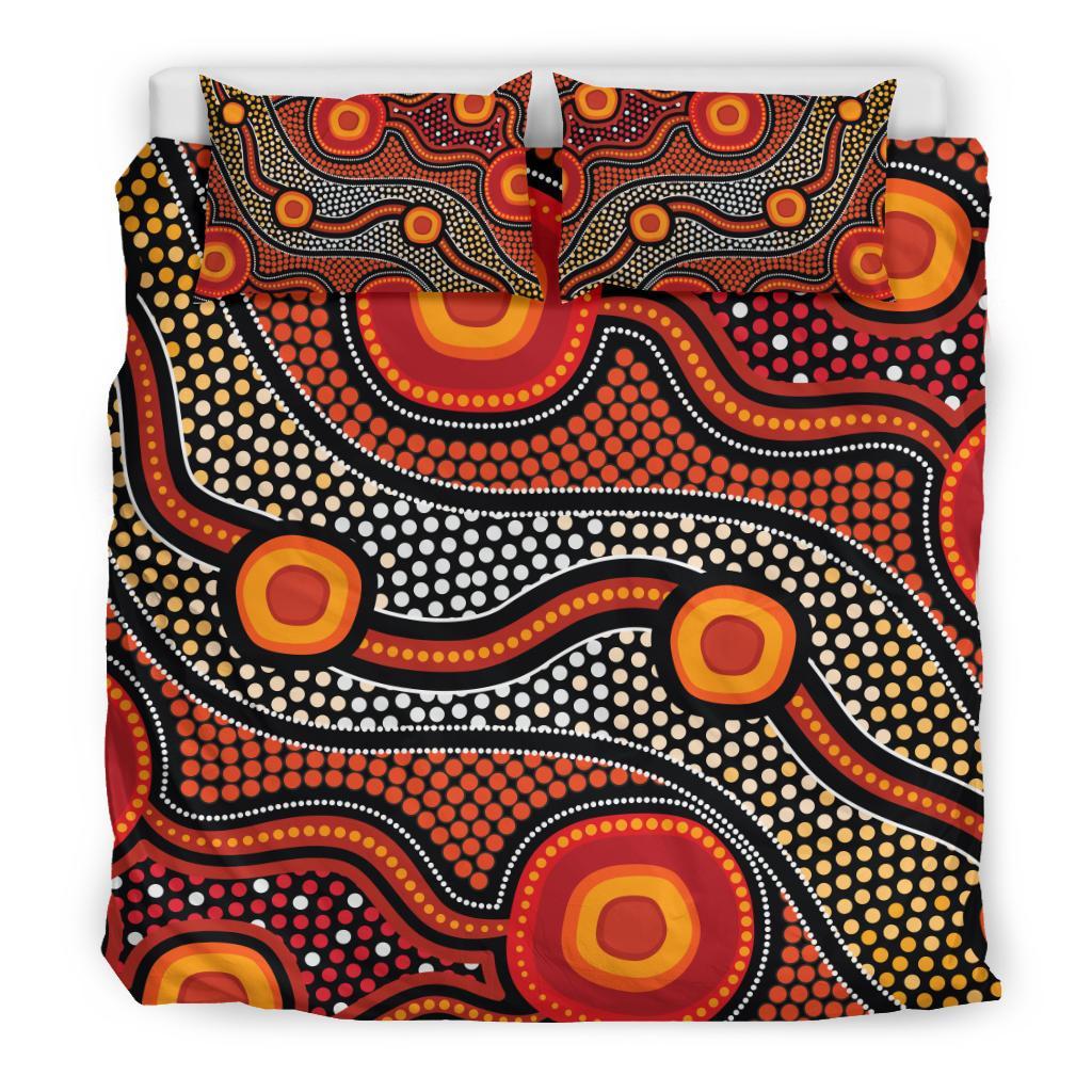 aboriginal-bedding-set-landscape-circle-dot-painting-art