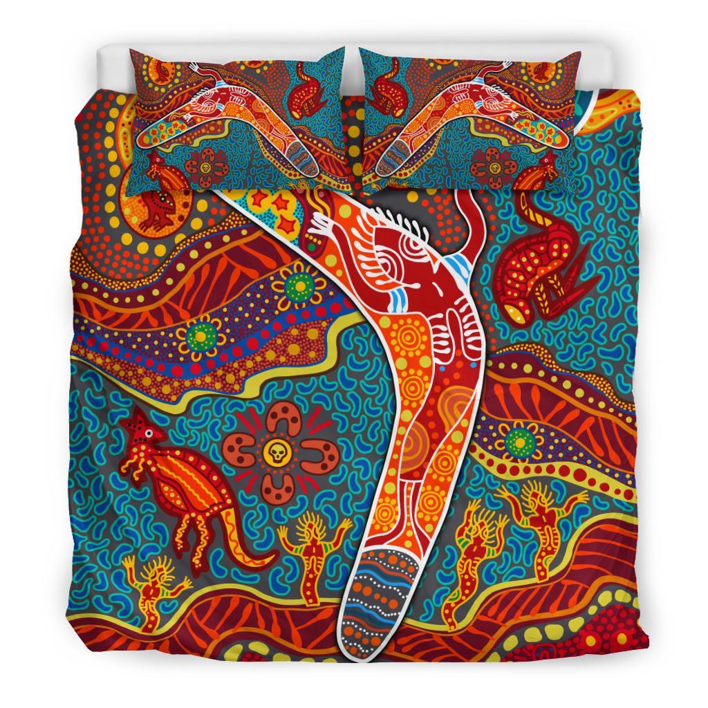 aboriginal-bedding-set-indigenous-boomerang