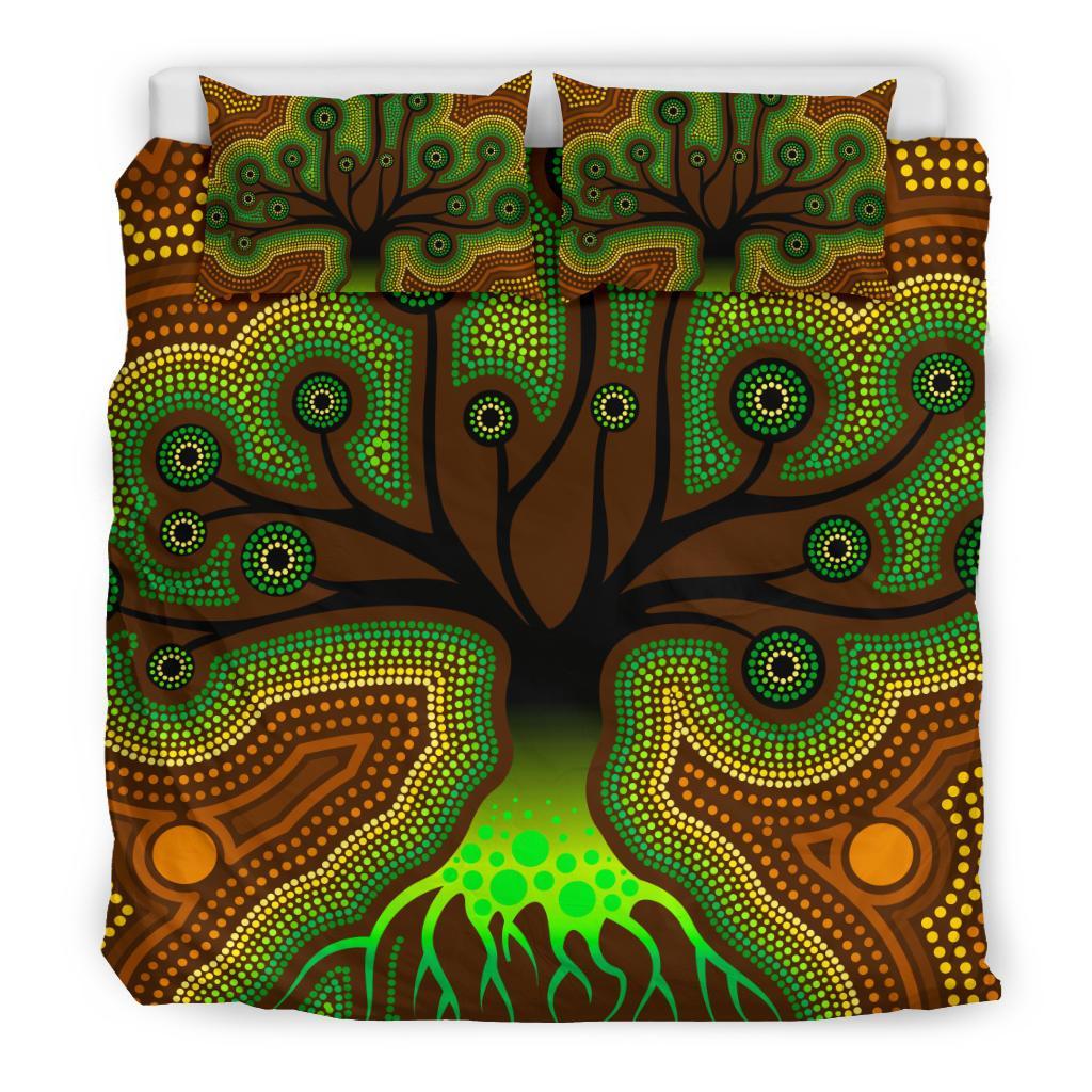 aboriginal-bedding-set-tree-dot-painting-art