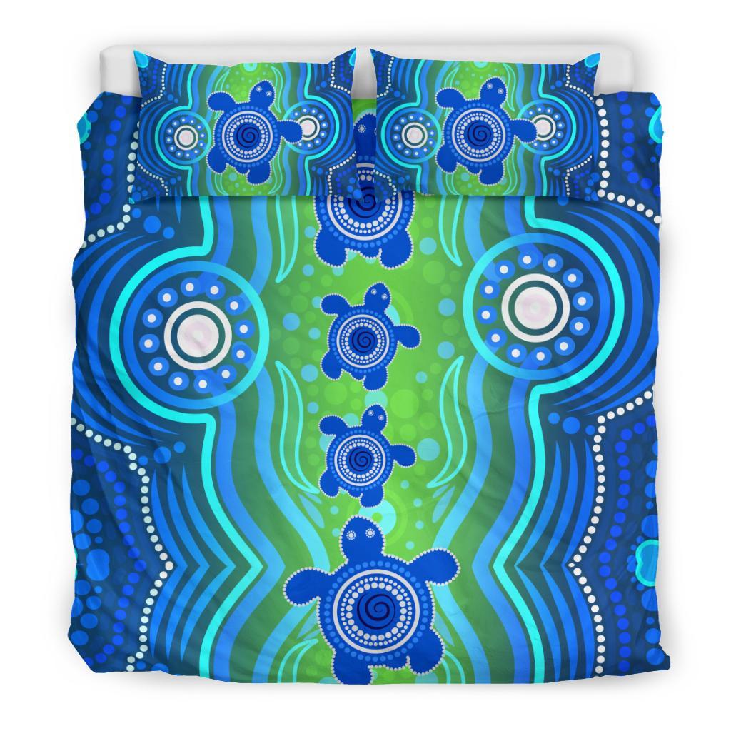 1staustrali-aboriginal-bedding-set-aboriginal-turtle-family