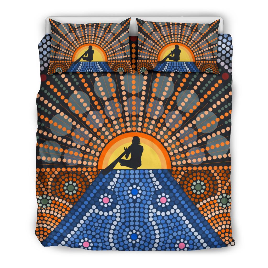 aboriginal-bedding-sets-didgeridoo-australia-sun-dot-painting