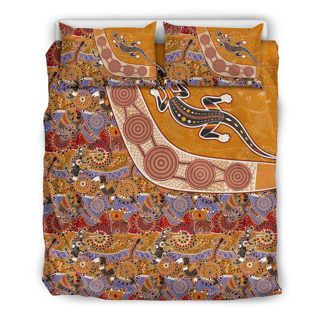 aboriginal-bedding-sets-lizard-patterns-boomerang-crocodile-kangaroo