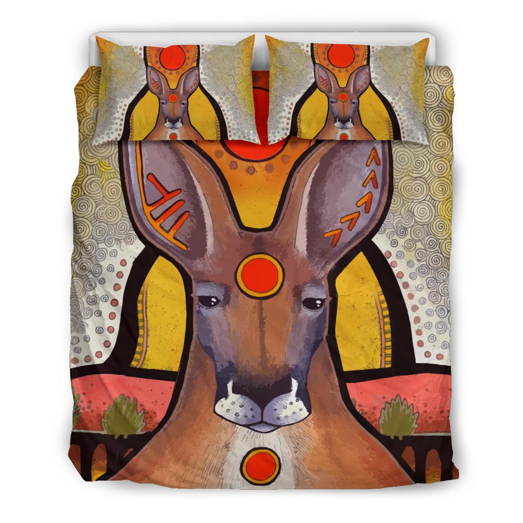 kangaroo-bedding-sets-aboriginal-patterns-sun-drawing-painting