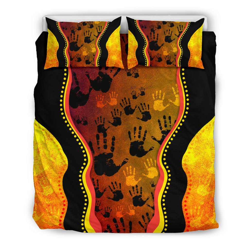 bedding-sets-aboriginal-rock-painting-hand-art-golden-style