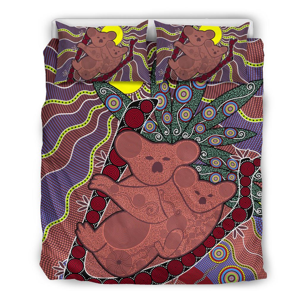 aboriginal-bedding-sets-koala-sun-dot-painting-circle-patterns