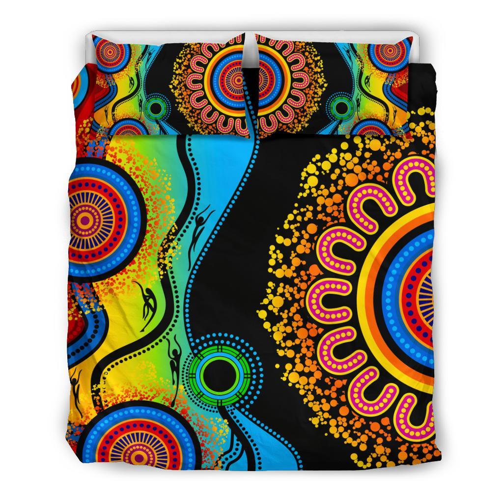 aboriginal-bedding-set-dot-painting-indigenous-circle-patterns-blue-dream