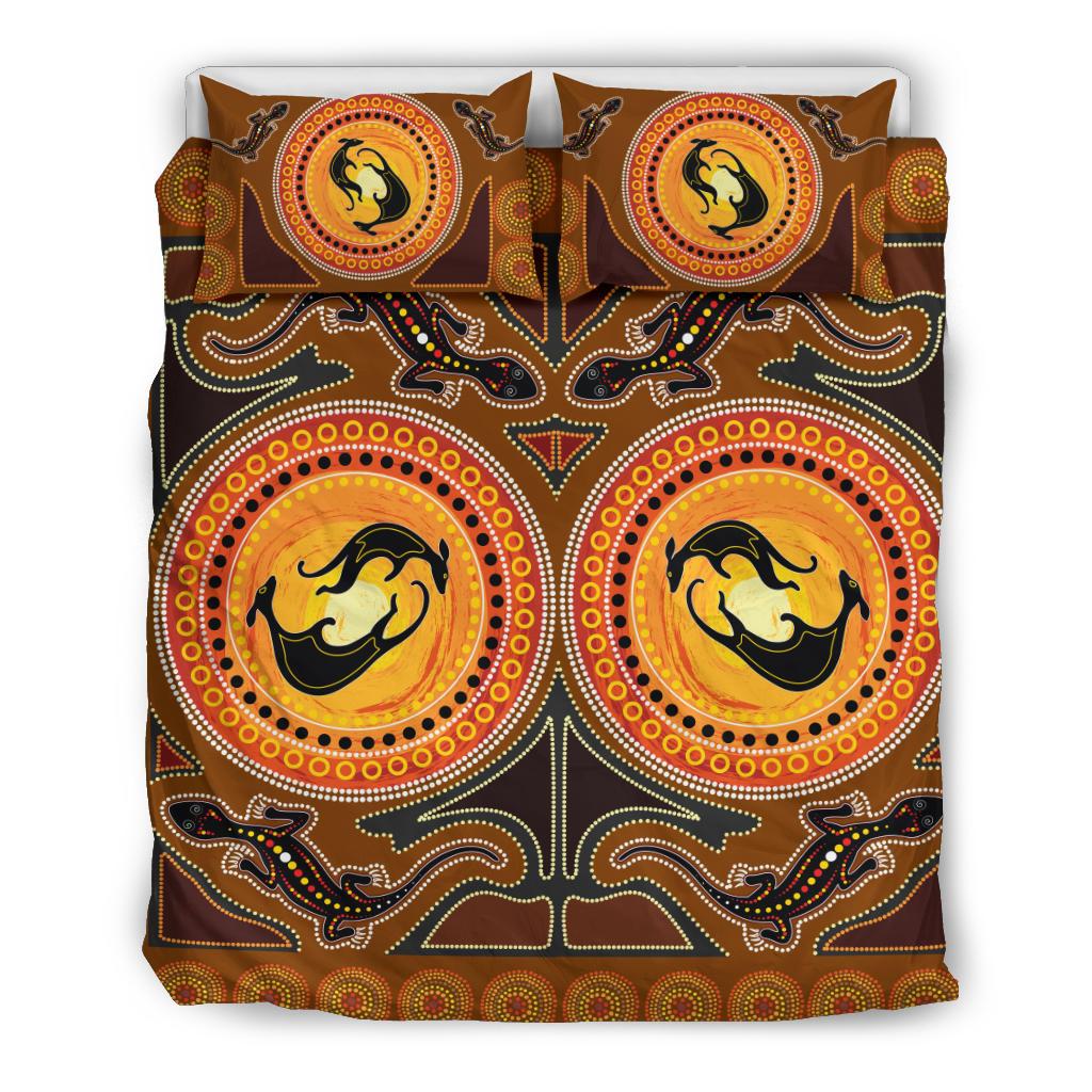 1saustralia-bedding-set-aboriginal-kangaroo-lizard-dot-pattern