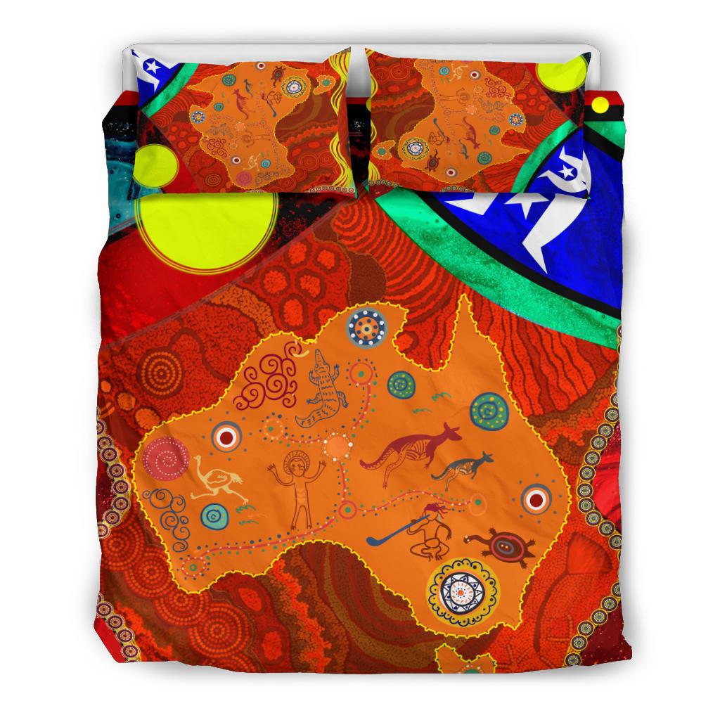 bedding-set-australia-map-aboriginal-patterns