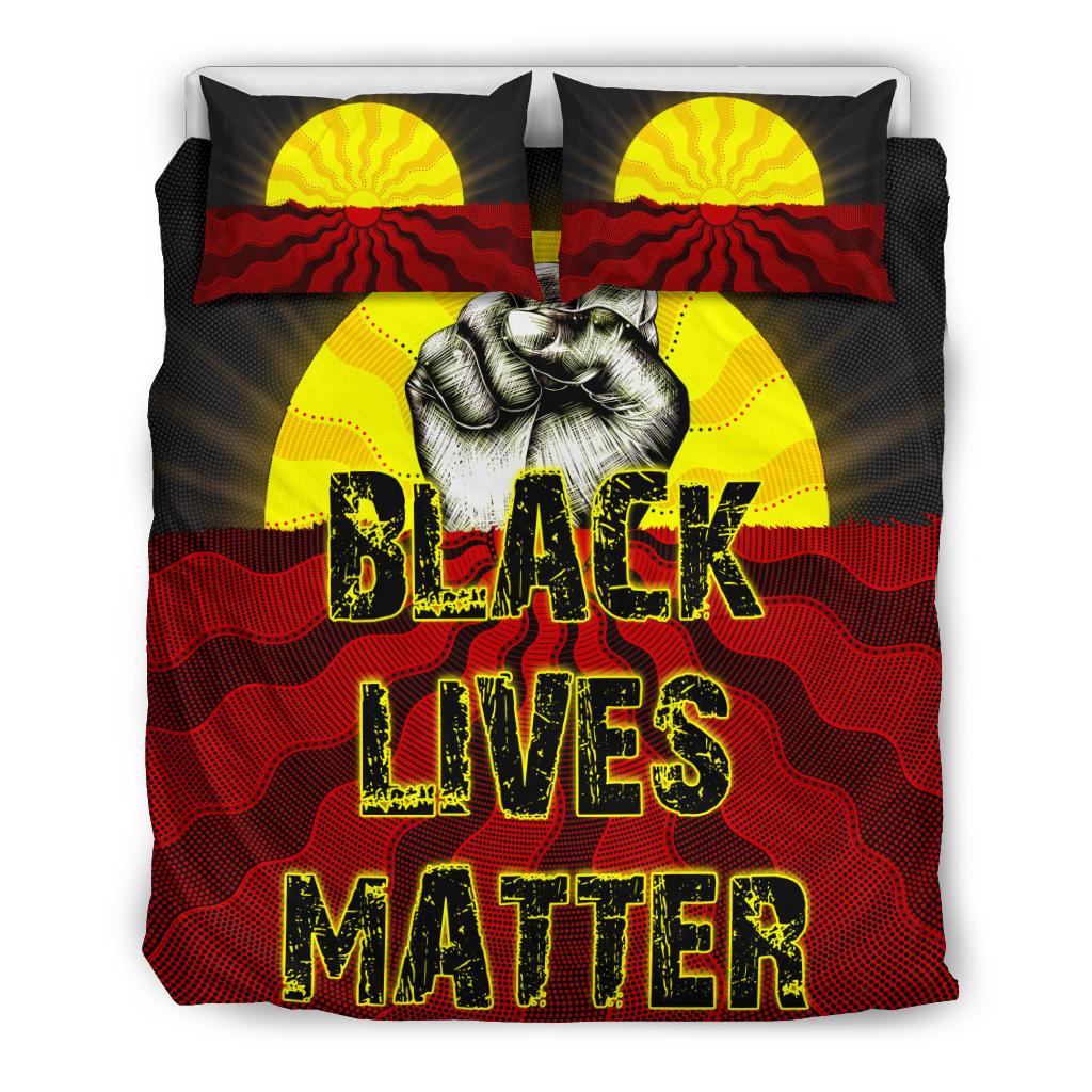 bedding-set-aboriginal-black-lives-matter-sun-dot-painting