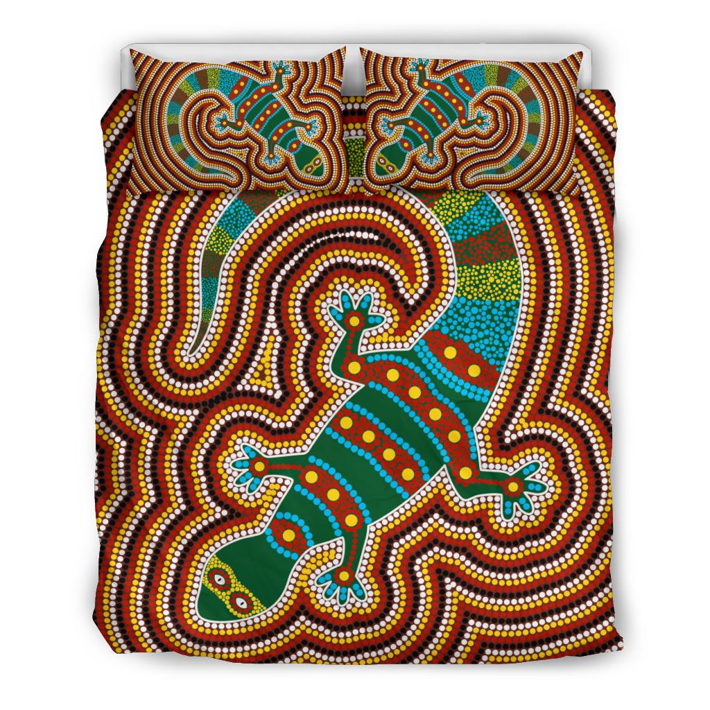 aboriginal-bedding-set-lizard-dot-painting-patterns