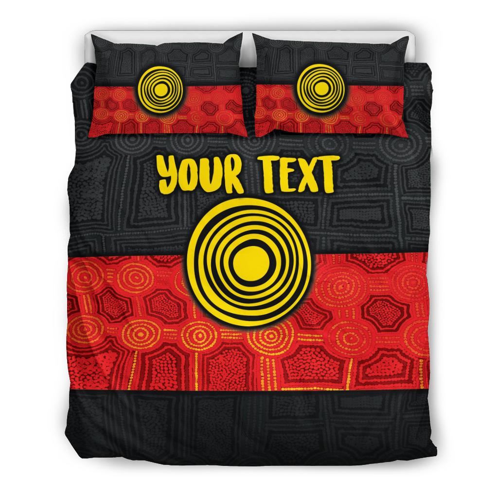 personalised-aboriginal-bedding-set-aussie-indigenous-flag