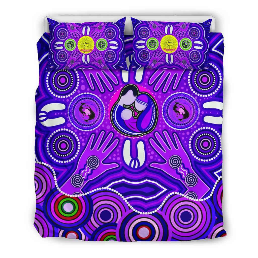 bedding-set-aboriginal-family-with-dot-painting-art-1