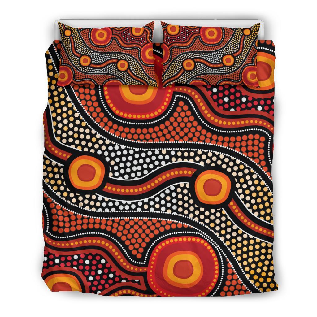 aboriginal-bedding-set-landscape-circle-dot-painting-art