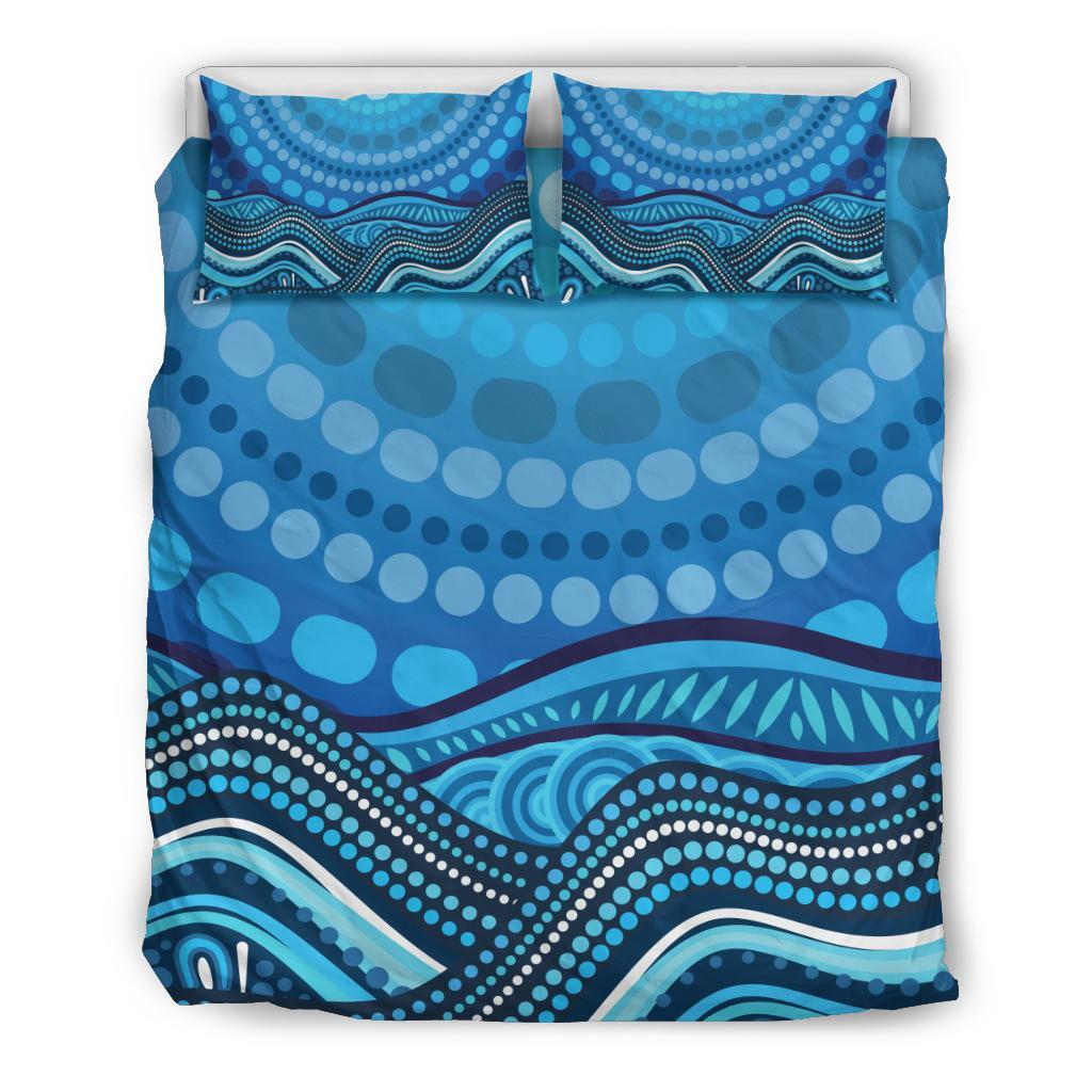 aboriginal-bedding-set-blue-circle-aboriginal-art