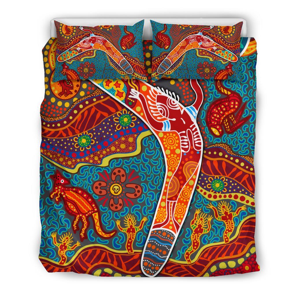 aboriginal-bedding-set-indigenous-boomerang