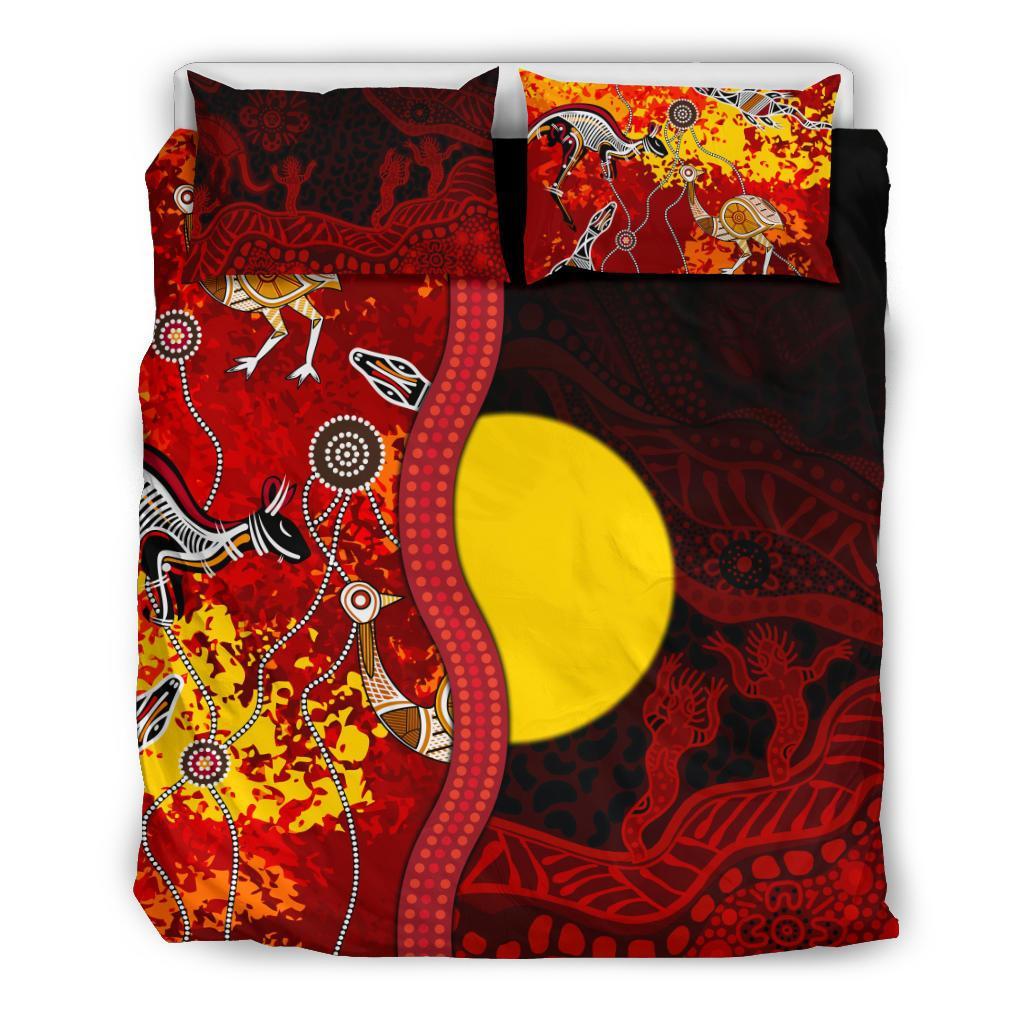 aboriginal-bedding-set-red-indigenous-flag