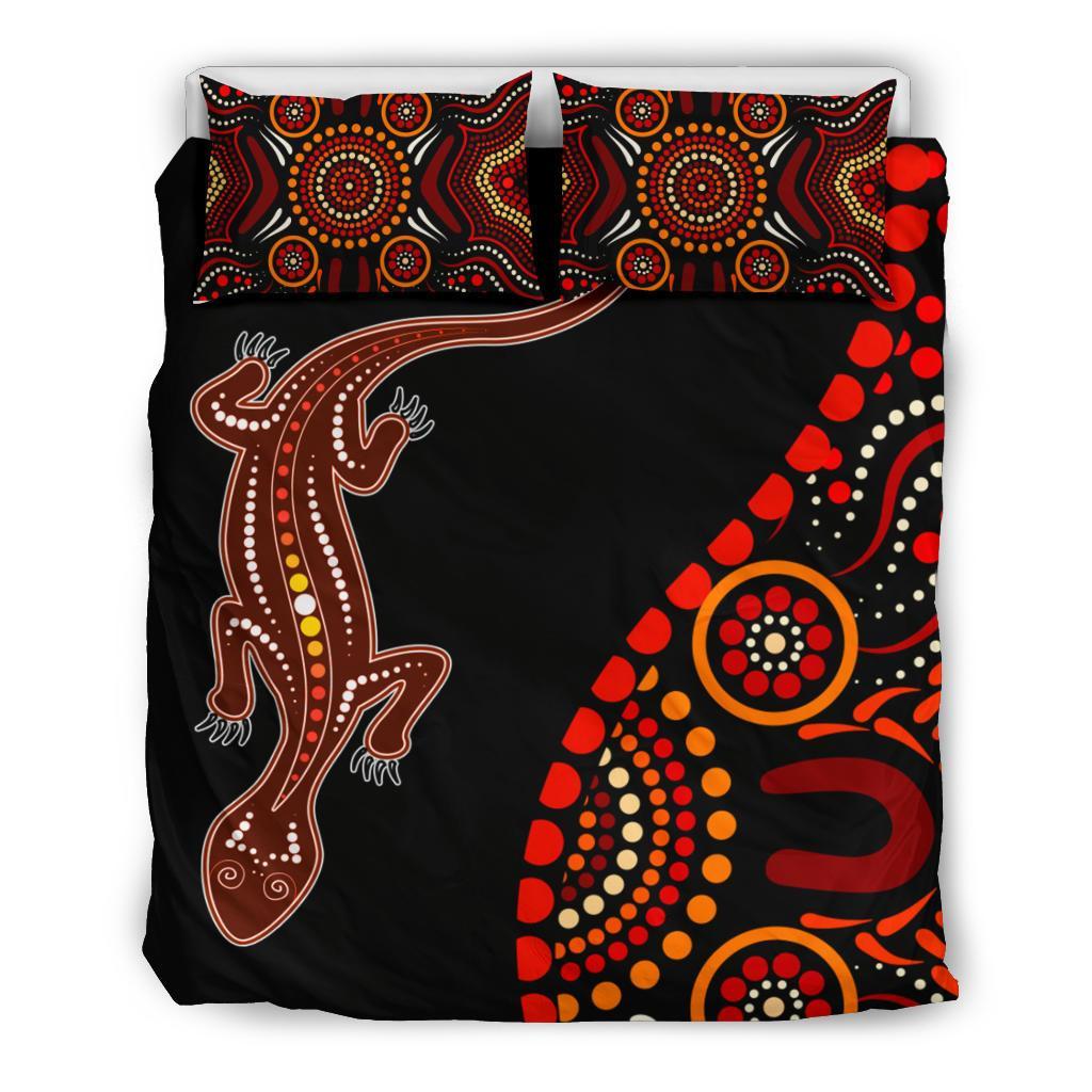 aboriginal-bedding-set-aboriginal-lizard-with-dot-painting-patterns