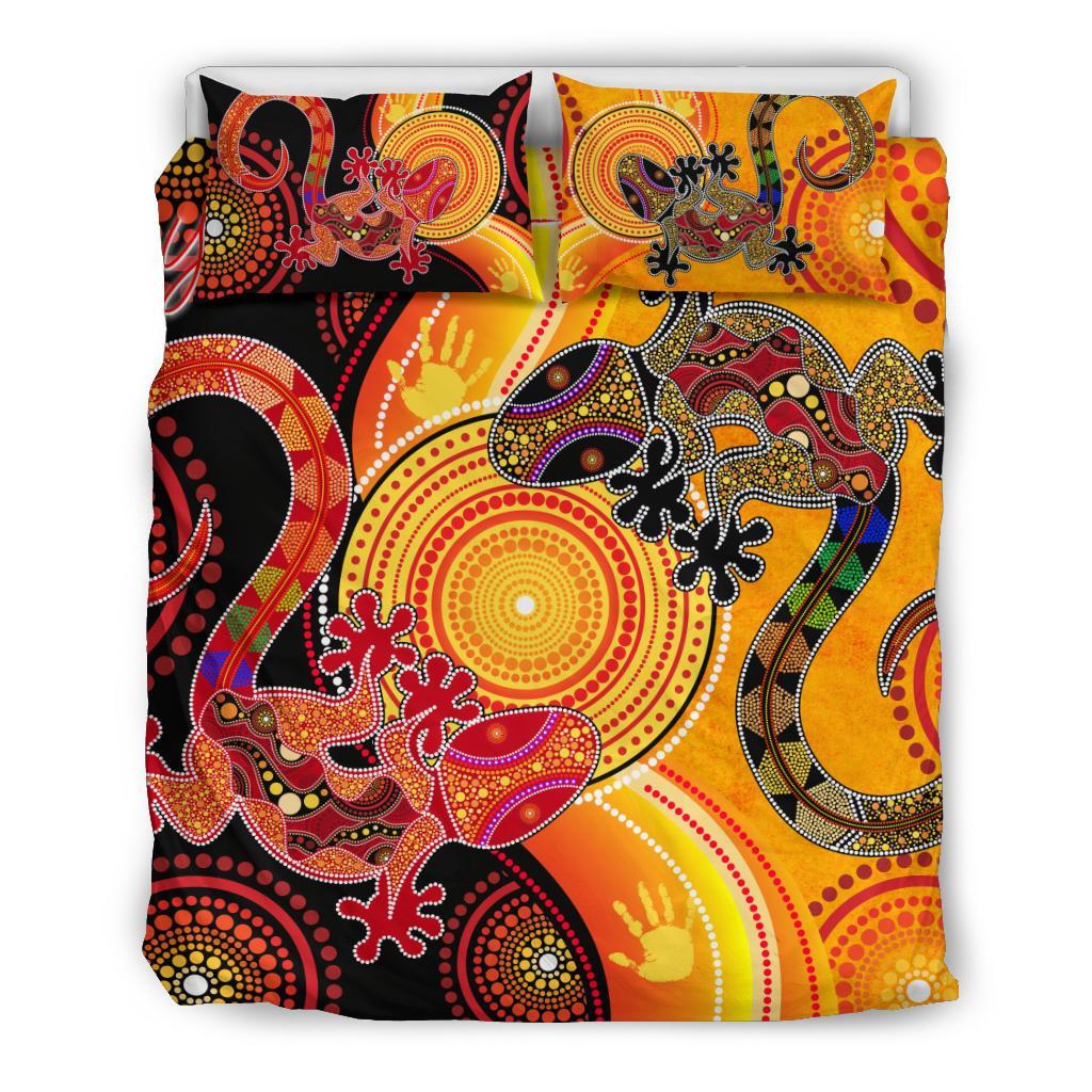 aboriginal-personalised-bedding-set-couple-aboriginal-lizards