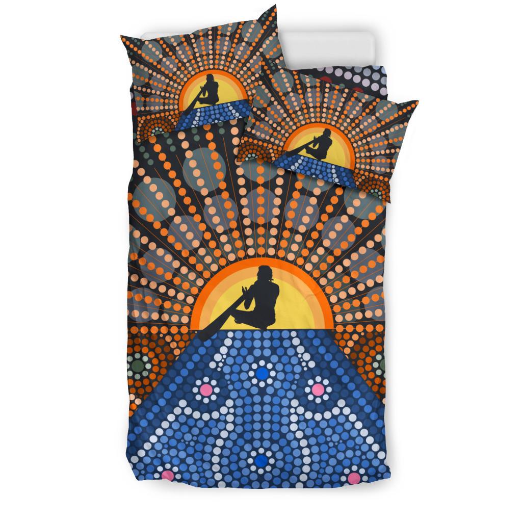 aboriginal-bedding-sets-didgeridoo-australia-sun-dot-painting