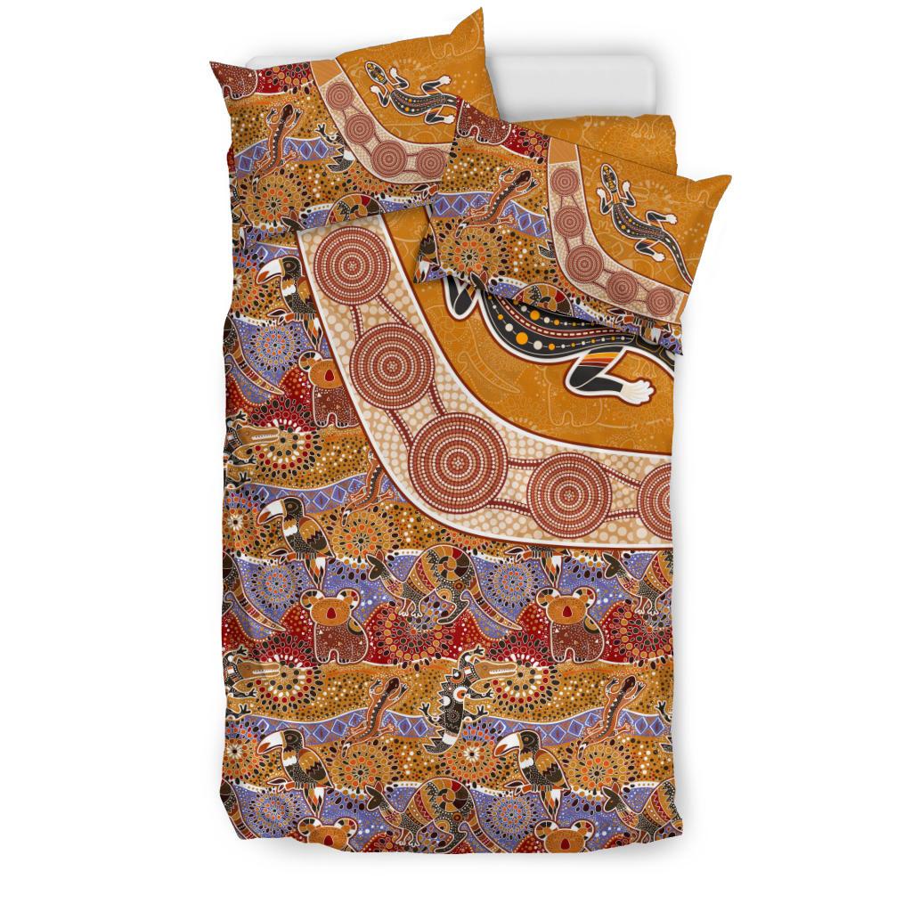 aboriginal-bedding-sets-lizard-patterns-boomerang-crocodile-kangaroo