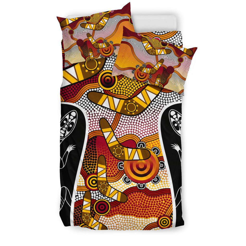 aboriginal-bedding-set-lizard-dot-painting-boomerang-patterns