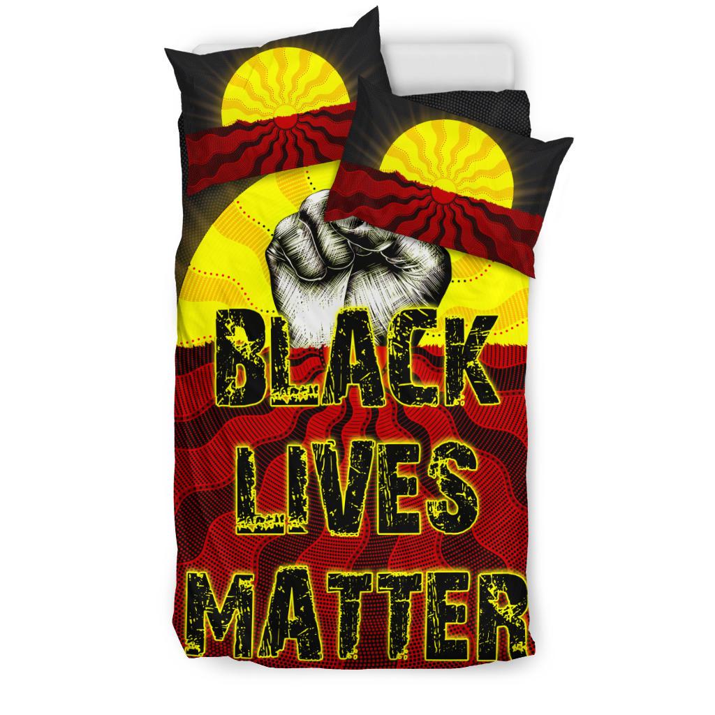 bedding-set-aboriginal-black-lives-matter-sun-dot-painting