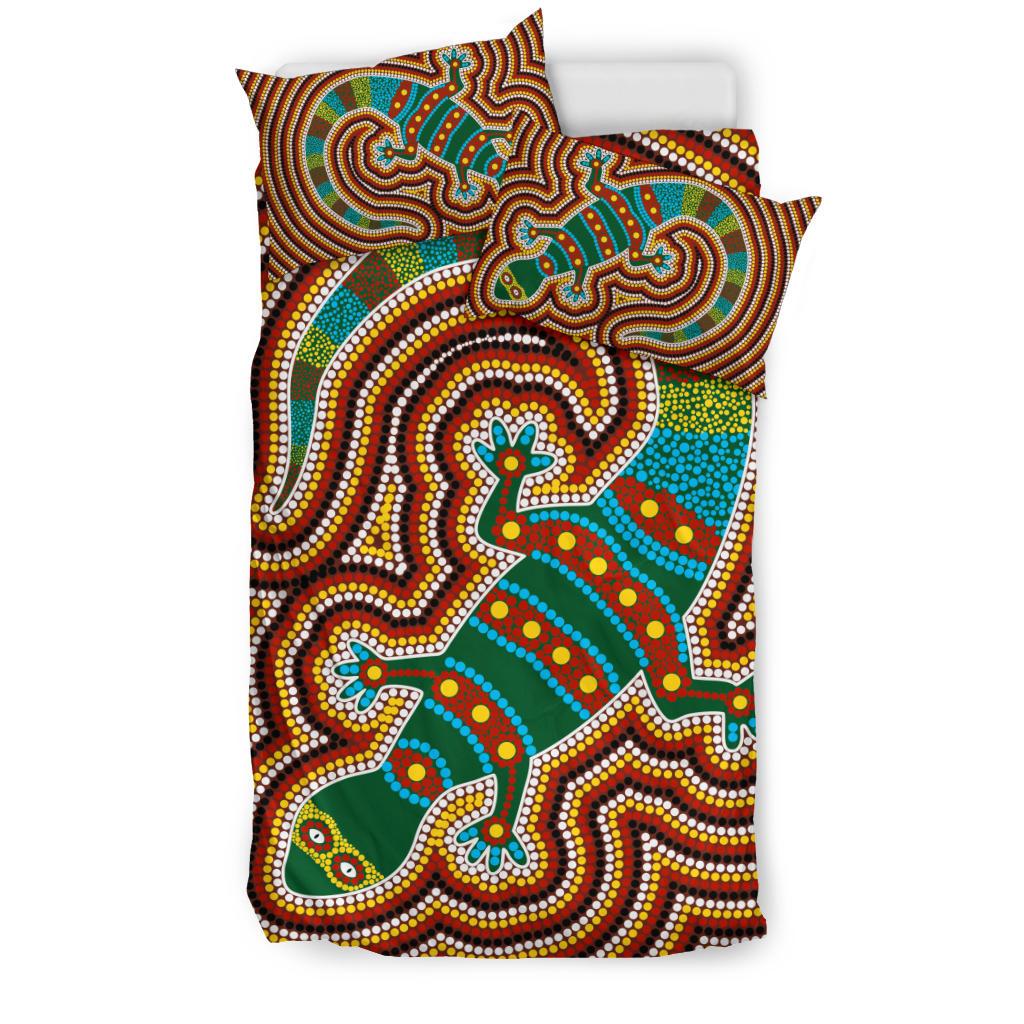 aboriginal-bedding-set-lizard-dot-painting-patterns