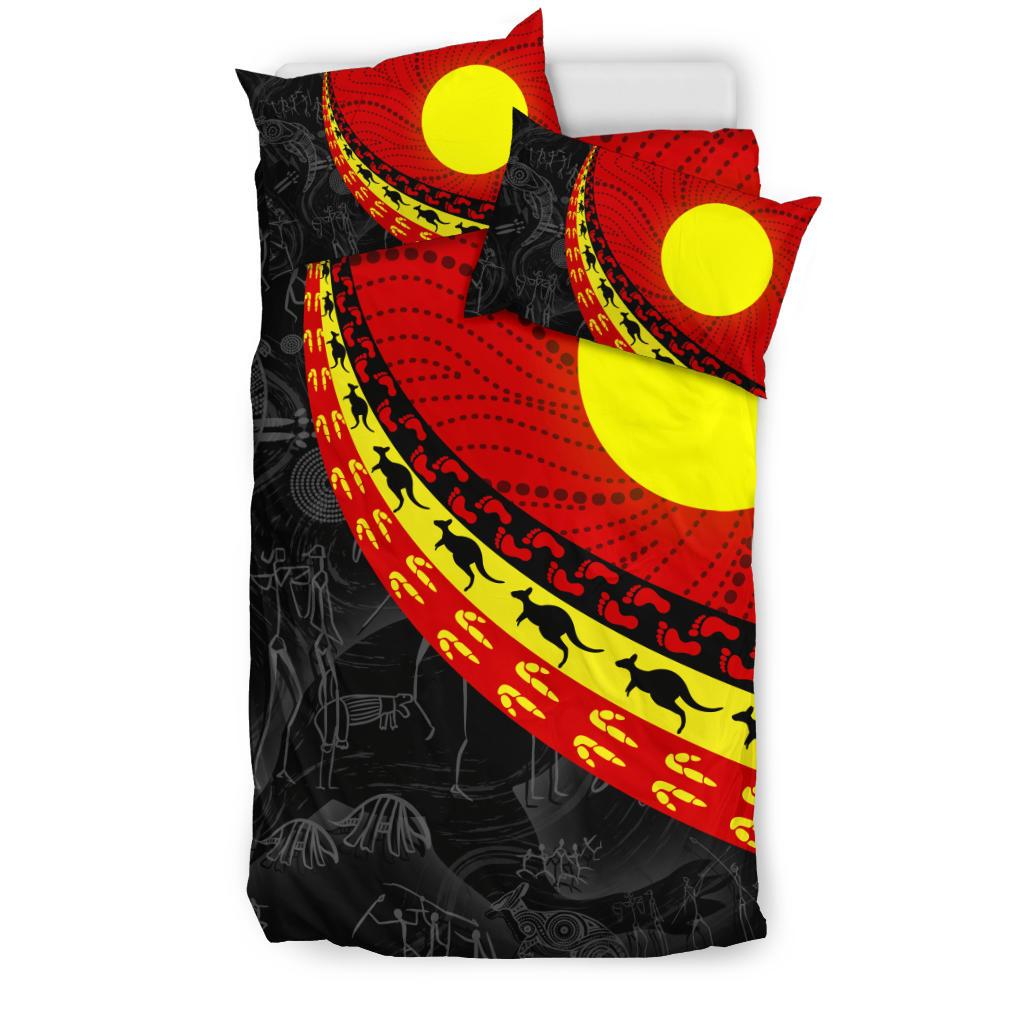 aboriginal-bedding-set-indigenous-flag-circle-dot-painting