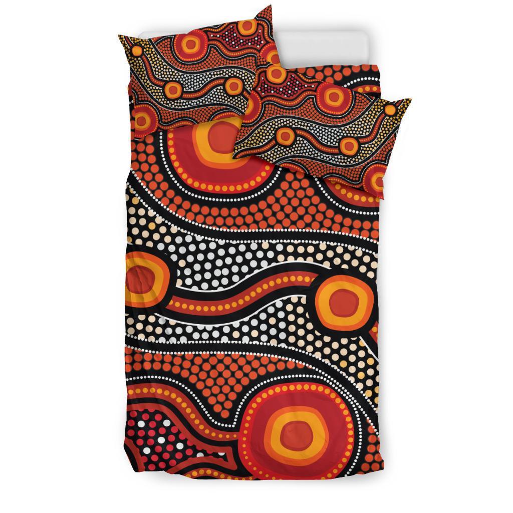 aboriginal-bedding-set-landscape-circle-dot-painting-art