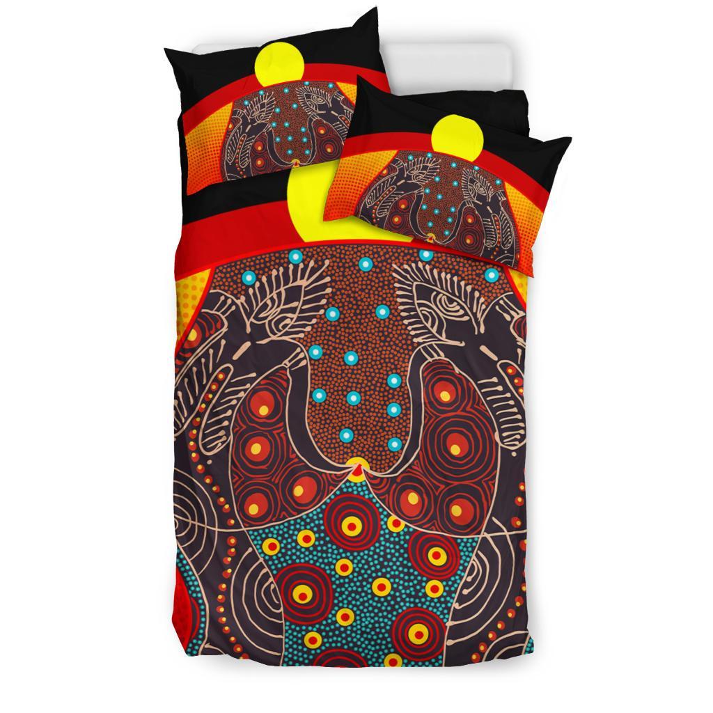 bedding-set-aboriginal-sublimation-dot-pattern-style-red